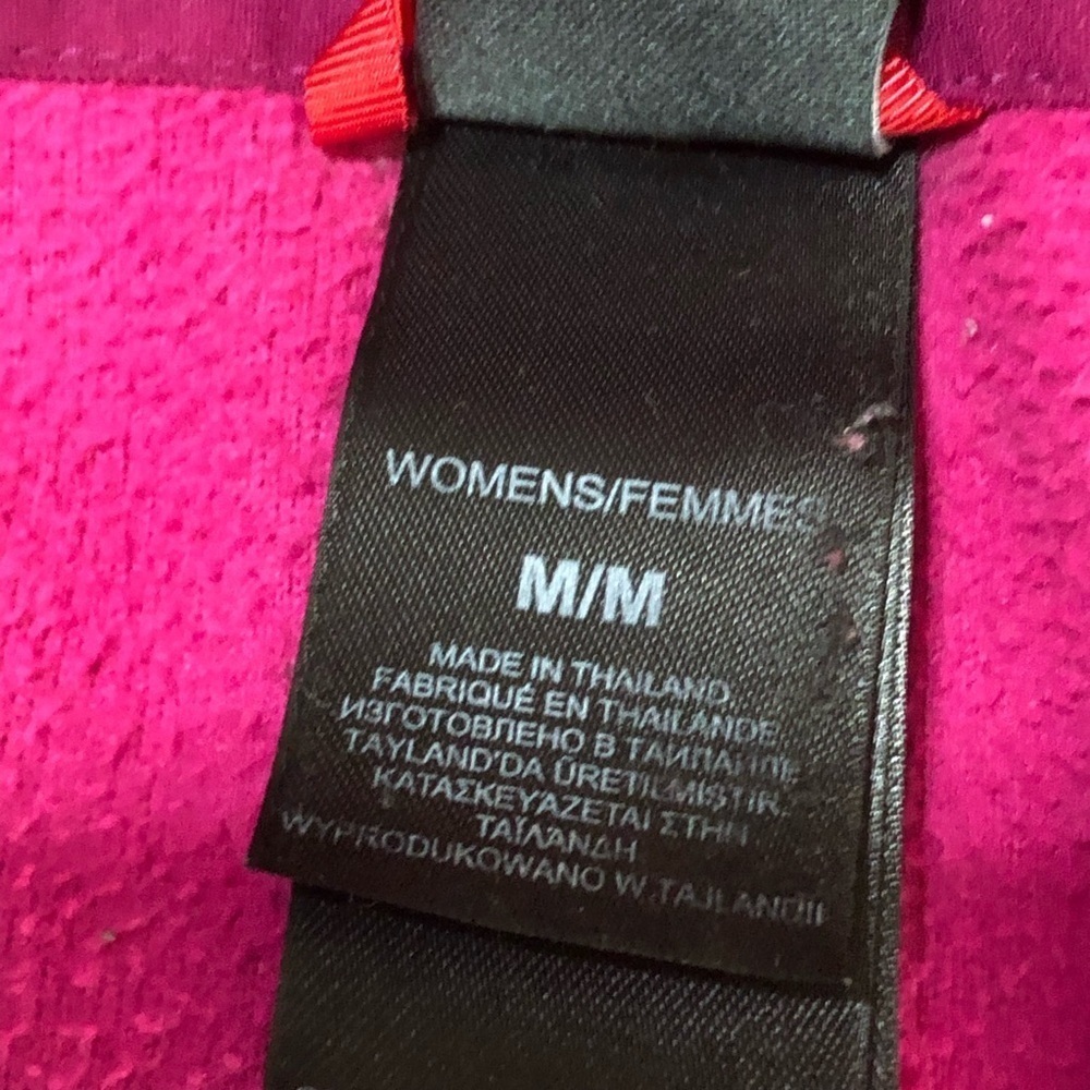 The North Face Polartec Fleece Hooded Zip Majenta Pink/Purple Jacket size M - Picture 9 of 12
